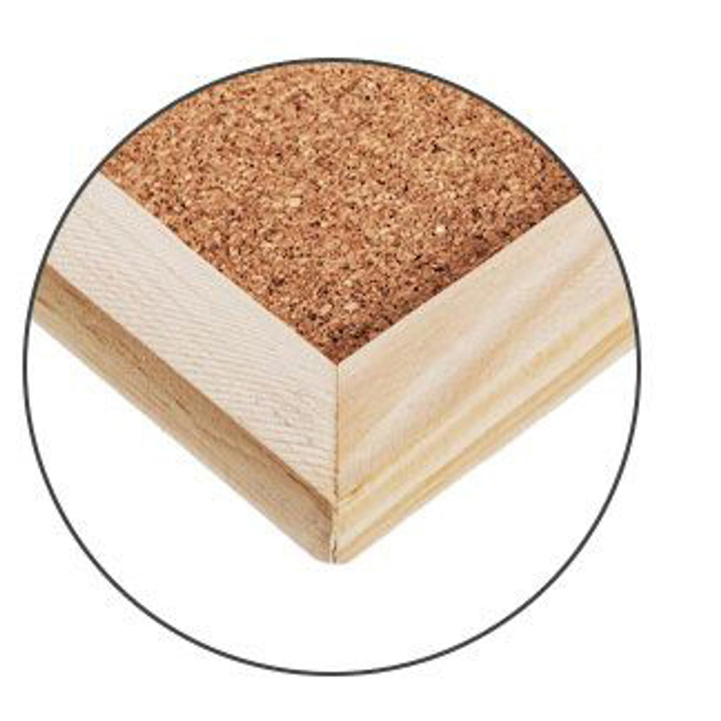 Pryma Lavagna in Sughero da Parete – Bacheca con 7 Puntine Incluse – Pannello Porta Appunti per Ufficio, Casa e Scuola (50x70 cm)