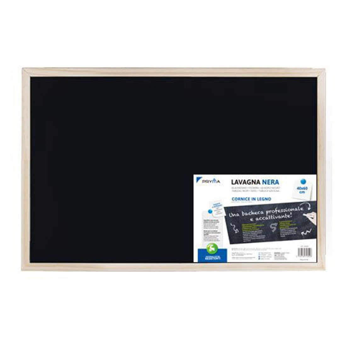 Pryma Lavagna Nera - Lavagna Scrivibile per Ufficio, Casa, Scuola, Ristorante - Design Elegante (40X60Cm)
