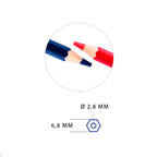 Matita Bicolore Rosso-Blu Con Temperino | Ø 2,8 Mm