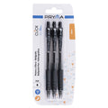 Pryma Penna a Sfera a Scatto Click Punta 0,7 Mm 3 Pz– Scrittura Fluida e Precisione (Nero)
