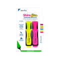 Evidenziatore Shine Punta Scalpello 2/5Mm 2Pz Fluo