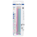 Pryma Set 4 Matite in Grafite Pearl con Gommino | HB - Ø 2,8 mm | Fusto Ergonomico, Design Elegante, Ideale per Scrittura e Disegno, Punta Resistente e Precisa, Perfetta per Scuola, Ufficio e Artisti