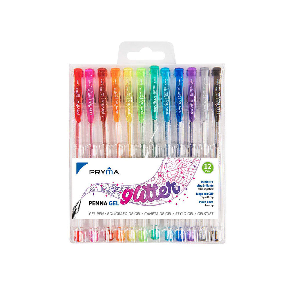 Penna Gel Glitter Punta 1Mm | 12 Colori