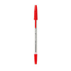 Pryma Penna a Sfera Handy con Fusto Trasparente, Punta da 1 mm – Scrittura Fluida e Precisa (Rosso, 6 pezzi)