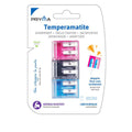 Pryma Temperamatite Doppio Foro - Set di 3 Pezzi Colorati con Lame in Metallo e Serbatoio, Ideale per Matite e Pastelli