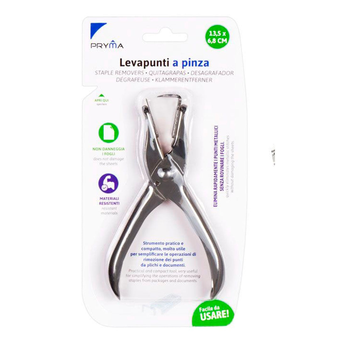 Pryma Levapunti 13,5 × 6,8 Cm – Rimuove I Punti Senza Rovinare I Fogli – Strumento Compatto per Ufficio, Scuola, Documenti