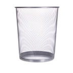 Pryma Cestino Rete in Metallo 24x29,5x33,5 cm Argento - Cestino Elegante e Resistente per Casa, Ufficio ed Esterni