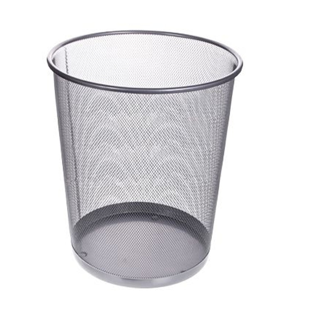 Pryma Cestino Rifiuti a Rete Metallico 19x23x27 cm Argento - Cestino Elegante e Resistente per Casa, Ufficio ed Esterni