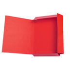 Pryma Cartella con Elastico Piatto 25x35 cm - Organizzatore Documenti, Design Resistente, Colori Moderni (Rosso, D3)