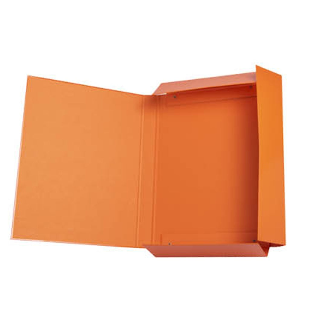 Pryma Cartella D3 con Elastico Piatto 25x35 cm - Organizzatore Documenti, Design Resistente, Colori Moderni (Arancione)