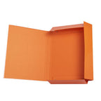 Pryma Cartella D3 con Elastico Piatto 25x35 cm - Organizzatore Documenti, Design Resistente, Colori Moderni (Arancione)
