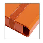 Pryma Cartella D3 con Elastico Piatto 25x35 cm - Organizzatore Documenti, Design Resistente, Colori Moderni (Arancione)
