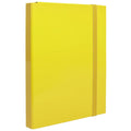Pryma Cartella D3 con Elastico Piatto 25x35 cm - Organizzatore Documenti, Design Resistente, Colori Moderni (Giallo)