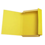 Pryma Cartella D3 con Elastico Piatto 25x35 cm - Organizzatore Documenti, Design Resistente, Colori Moderni (Giallo)