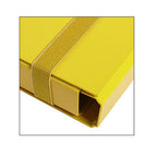 Pryma Cartella D3 con Elastico Piatto 25x35 cm - Organizzatore Documenti, Design Resistente, Colori Moderni (Giallo)