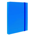 Pryma Cartella D3 con Elastico Piatto 25x35 cm - Organizzatore Documenti, Design Resistente, Colori Moderni (Azzurro)