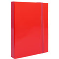 Pryma Cartella con Elastico Piatto 25x35 cm - Organizzatore Documenti, Design Resistente, Colori Moderni (Rosso, D5)
