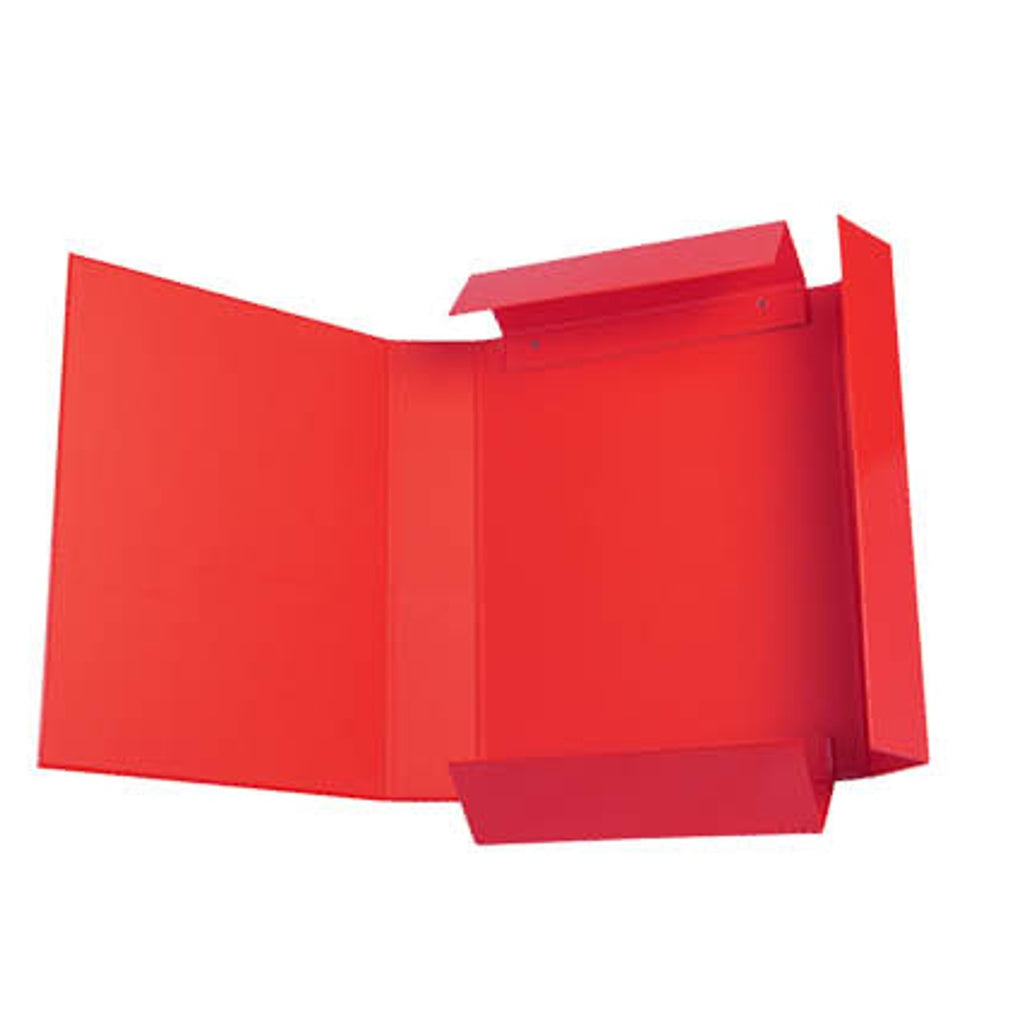 Pryma Cartella con Elastico Piatto 25x35 cm - Organizzatore Documenti, Design Resistente, Colori Moderni (Rosso, D5)