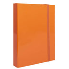 Pryma Cartella con Elastico Piatto 25x35 cm - Organizzatore Documenti, Design Resistente, Colori Moderni (Arancione, D5)