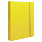 Pryma Cartella con Elastico Piatto 25x35 cm - Organizzatore Documenti, Design Resistente, Colori Moderni (Giallo, D5)
