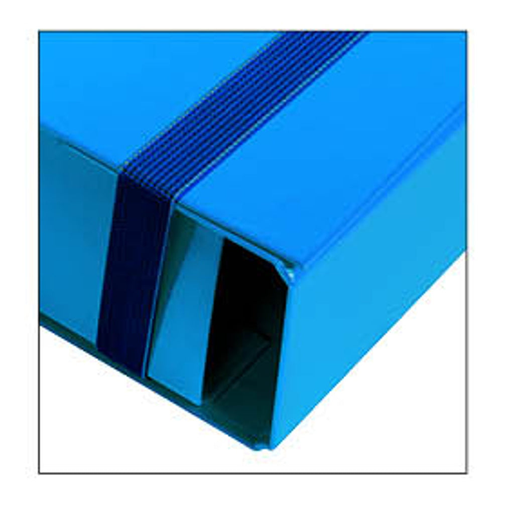 Pryma Cartella con Elastico Piatto 25x35 cm - Organizzatore Documenti, Design Resistente, Colori Moderni (Azzurro, D5)