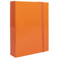 Pryma Cartella con Elastico Piatto 25x35 Cm - Organizzatore Documenti, Design Resistente, Colori Moderni (Arancione, D7)