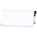 Pryma Lavagna Bianca Magnetica con Cornice in Alluminio – Mini Whiteboard da Parete o Appoggio con Pennarello Magnetico e 2 Cancellini (35x50 Cm)