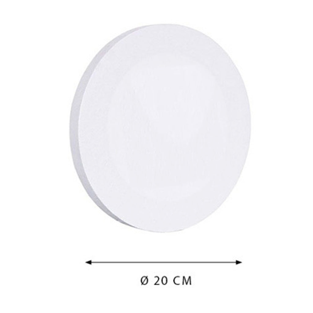 Pryma Tela Tonda da Pittura 20 cm – 100% Cotone – Tela Artistica su Telaio in Legno – Pronta all'Uso per Acrilico, Olio, Tempera