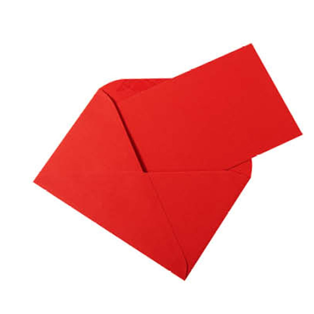 Pryma Biglietti con Busta Formato 9 – 14 x 9 cm – Colore Rosso – Confezione da 100 Pezzi – Carta di Qualità per Inviti, Auguri e Messaggi