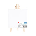 Mini Cavalletto Da Pittura In Legno Con Tela Da 10x10 Cm