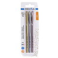 Penna Sfera Glam - 3 Pezzi (Blu, Nero, Rosso) - Design Elegante, Scrittura Fluida, Ideale per Ufficio, Scuola e Regali - Colori Vivaci, Alta Qualità