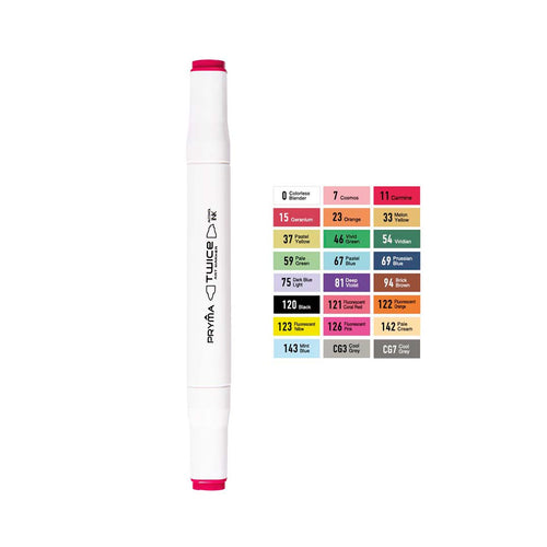 Cofanetto Marcatori Twice | 24 Colori (Doppia Punta 1Mm-6Mm)