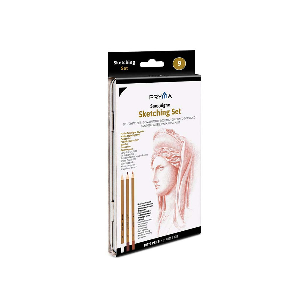 Sanguigne Sketching Set | (Con Temperino e Gomma Pane)