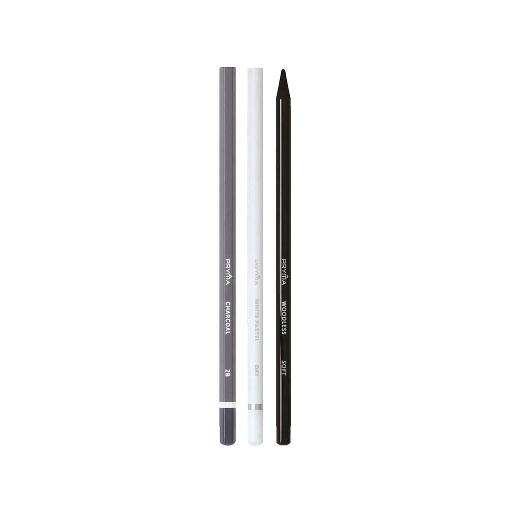 Carboncino Sketching Set | (Con Temperino e Gomma Pane)