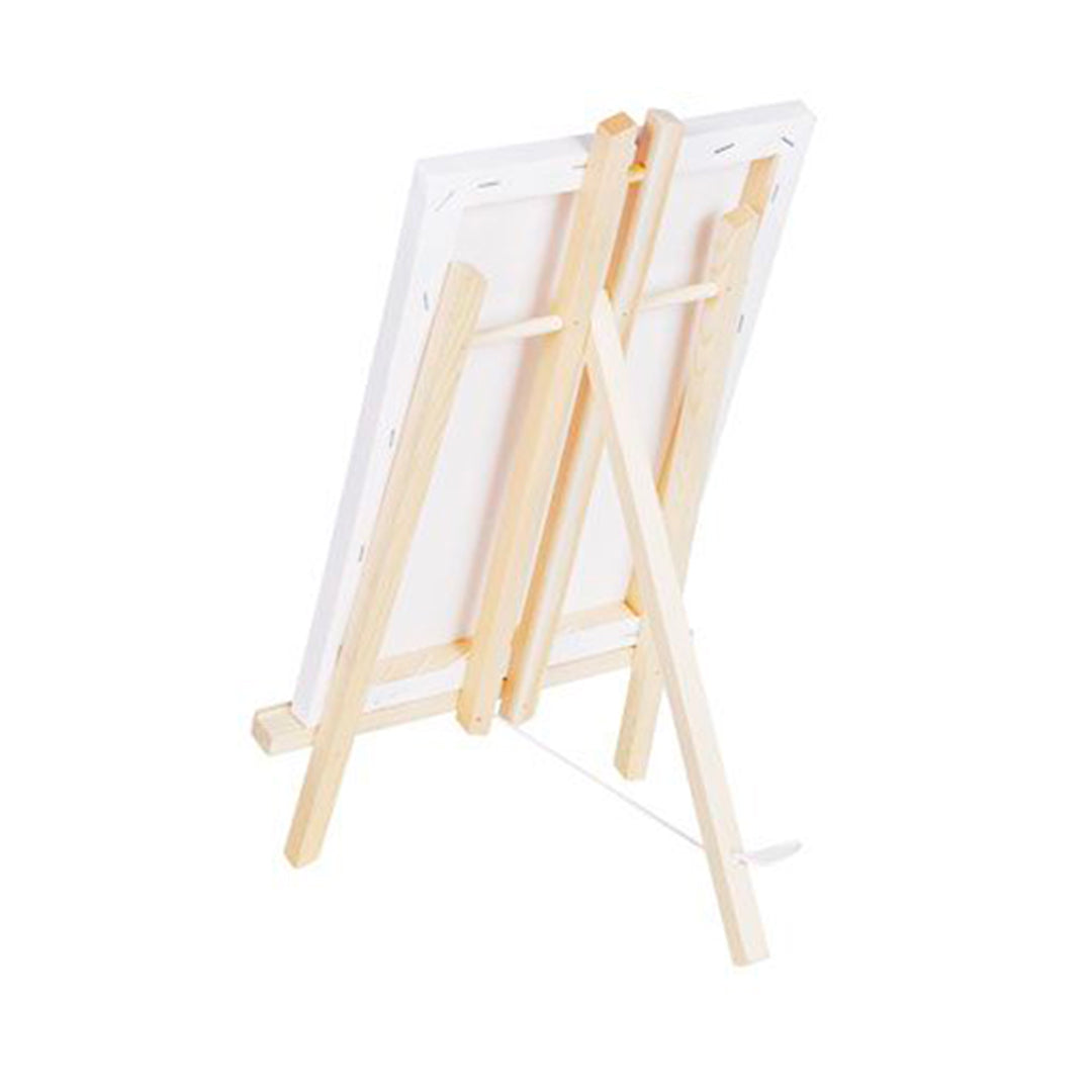 Cavalletto Da Pittura In Legno Con Tela Da 20x30 Cm