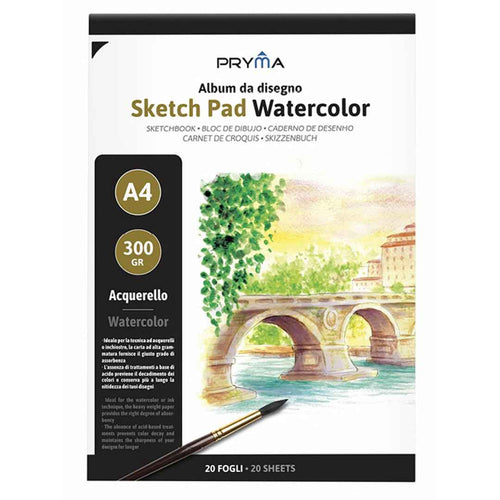 Album Disegno Sketch Pad Watercolor Carta A4 Blocco 20 Fogli Bianco per Acquerello