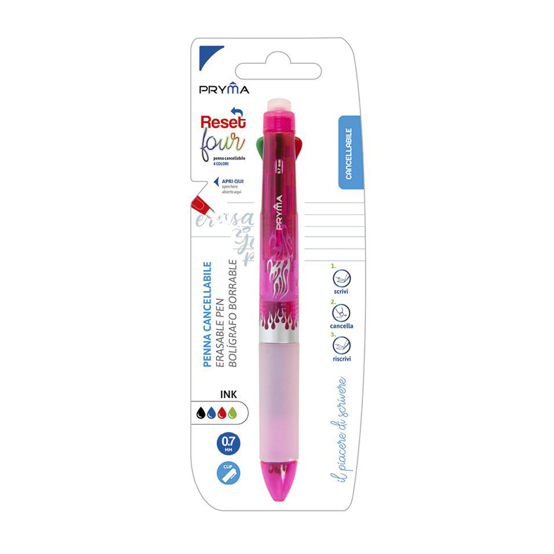 Penna Gel Cancellabile Reset Multicolore 4 Colori Diversi In 1 0.7 Mm