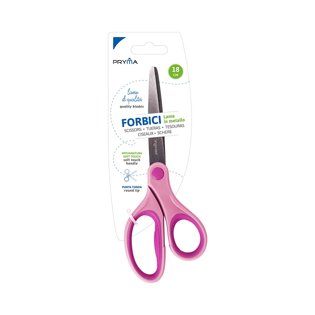 Forbici Punta Tonda | 18 Cm - Rosa