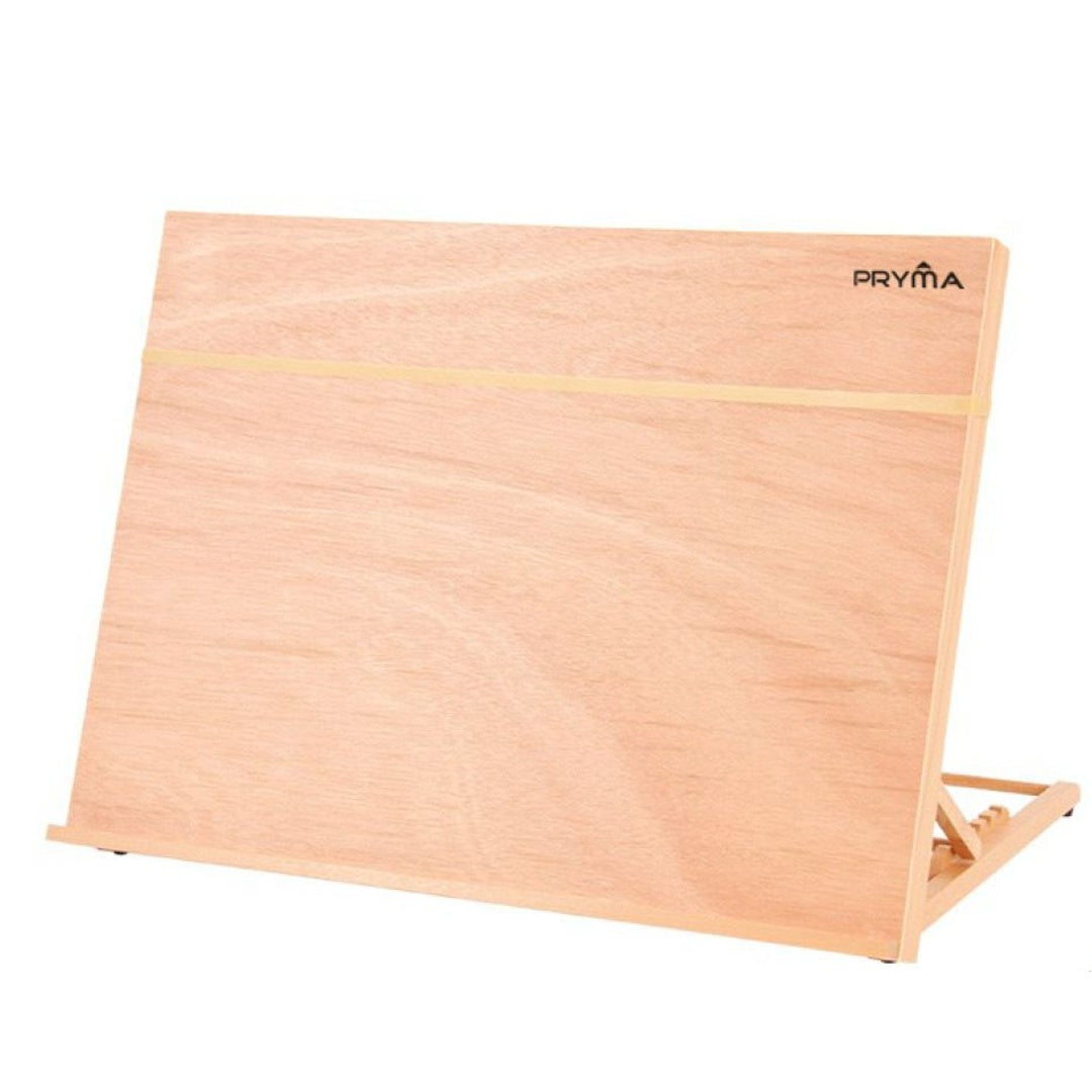 Pryma Cavalletto da Pittura da Tavolo - Legno Compensato 47x36x7 cm - Supporto Regolabile per Dipinti, Disegni e Artisti - Ideale per Studio, Scuola e Hobby