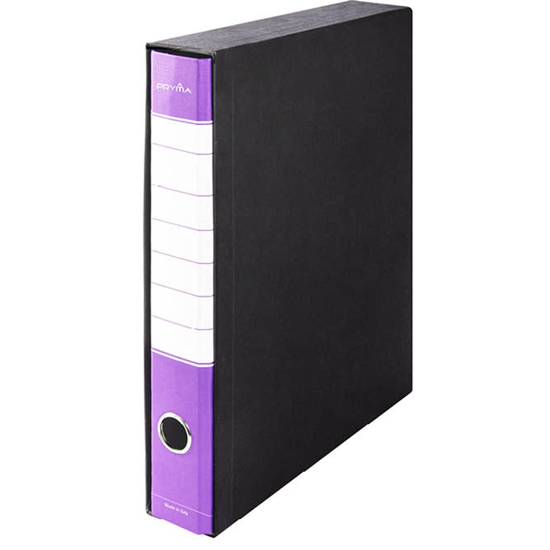 Pryma Registratore Raccoglitore Ufficio con Leva - Raccoglitore Protocolli A4 Robusto per Documenti (Lilla, D5)