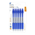 Pryma Penna a Sfera a Scatto Click Punta 1 mm 6 pz – Scrittura Fluida e Precisione (Blu)