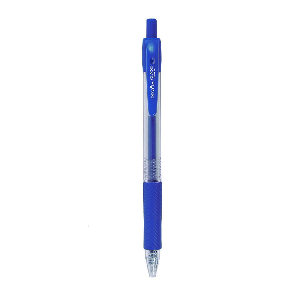 Pryma Penna a Sfera a Scatto Click Punta 1 mm 6 pz – Scrittura Fluida e Precisione (Blu)