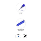 Pryma Penna a Sfera a Scatto Click Punta 1 mm 6 pz – Scrittura Fluida e Precisione (Blu)