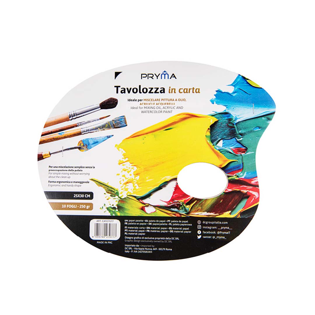 Tavolozza Carta Ovale 10Ff 250G 25x30Cm