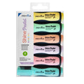 Pryma Evidenziatore Shine Set 6 Pezzi – Colori Pastello – Punta a Scalpello 2-5 Mm – Inchiostro Luminoso, Lunga Durata e Design Ergonomico