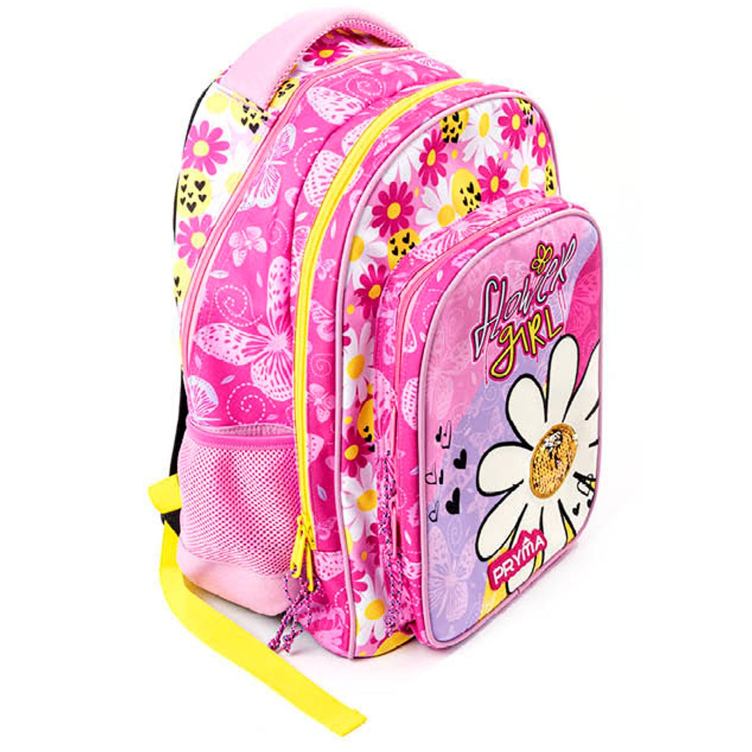 Pryma Zaino Spalla, per Scuola Elementare, 47 X 25 X 30 Cm, 36 Lt con Borraccia Omaggio (Margherita Bimba)