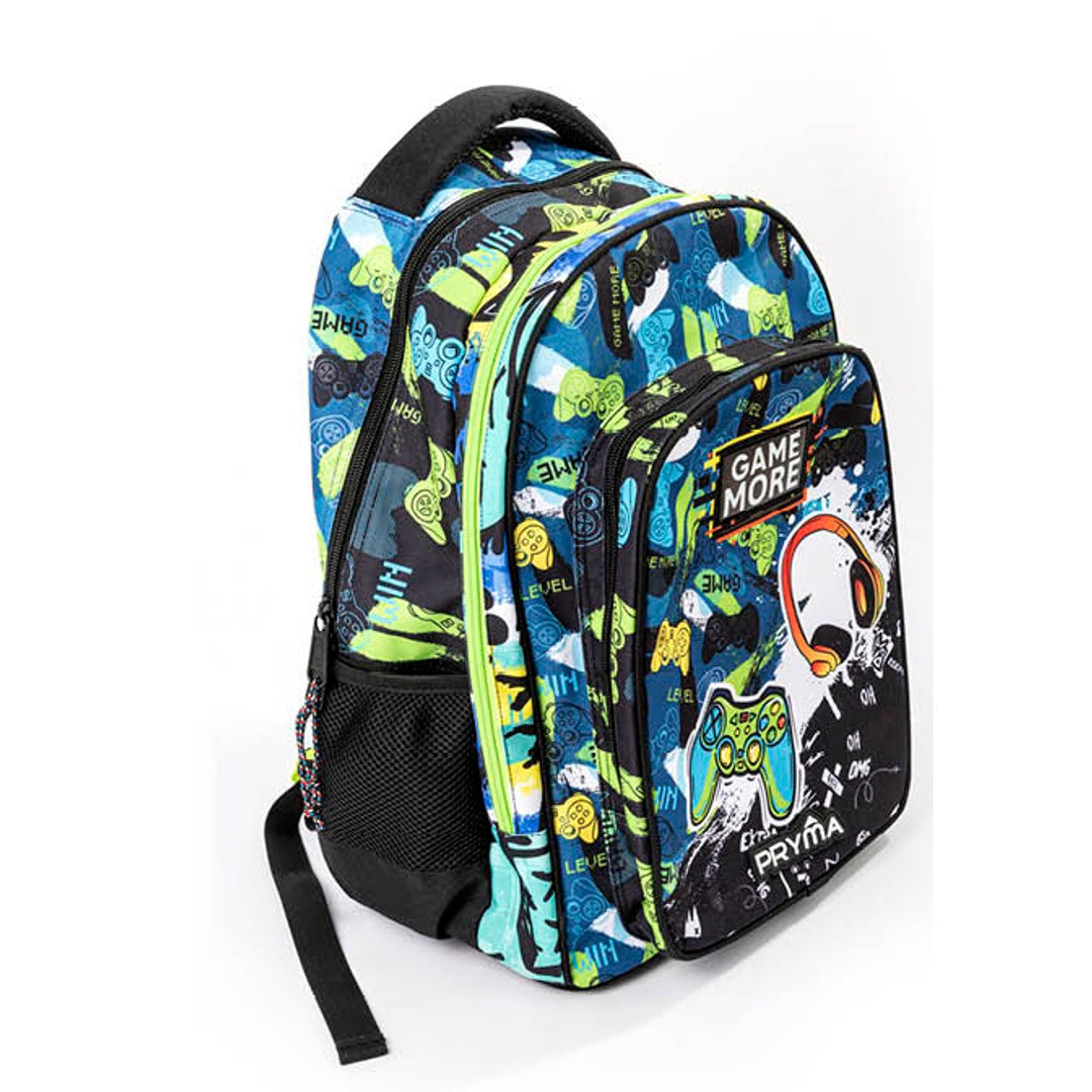 Pryma Zaino Spalla, per Scuola Elementare, 47 X 25 X 30 Cm, 36 Lt con Borraccia Omaggio (Game Bimba)