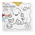 Pryma Tela da Colorare 20x20 cm 4 pz – Disegno pre stampato per Bambini – Tela Pre-stampata per Pittura e Decorazione – Attività Creativa e Educativa (Mare)