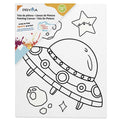 Pryma Set di 4 Tele da Colorare con Pennello e Colori – Kit Pittura per Bambini e Principianti, Attività Creativa e Educativa (Spazio)