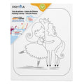 Pryma Set di 4 Tele da Colorare con Pennello e Colori – Kit Pittura per Bambini e Principianti, Attività Creativa e Educativa (Ballerine)